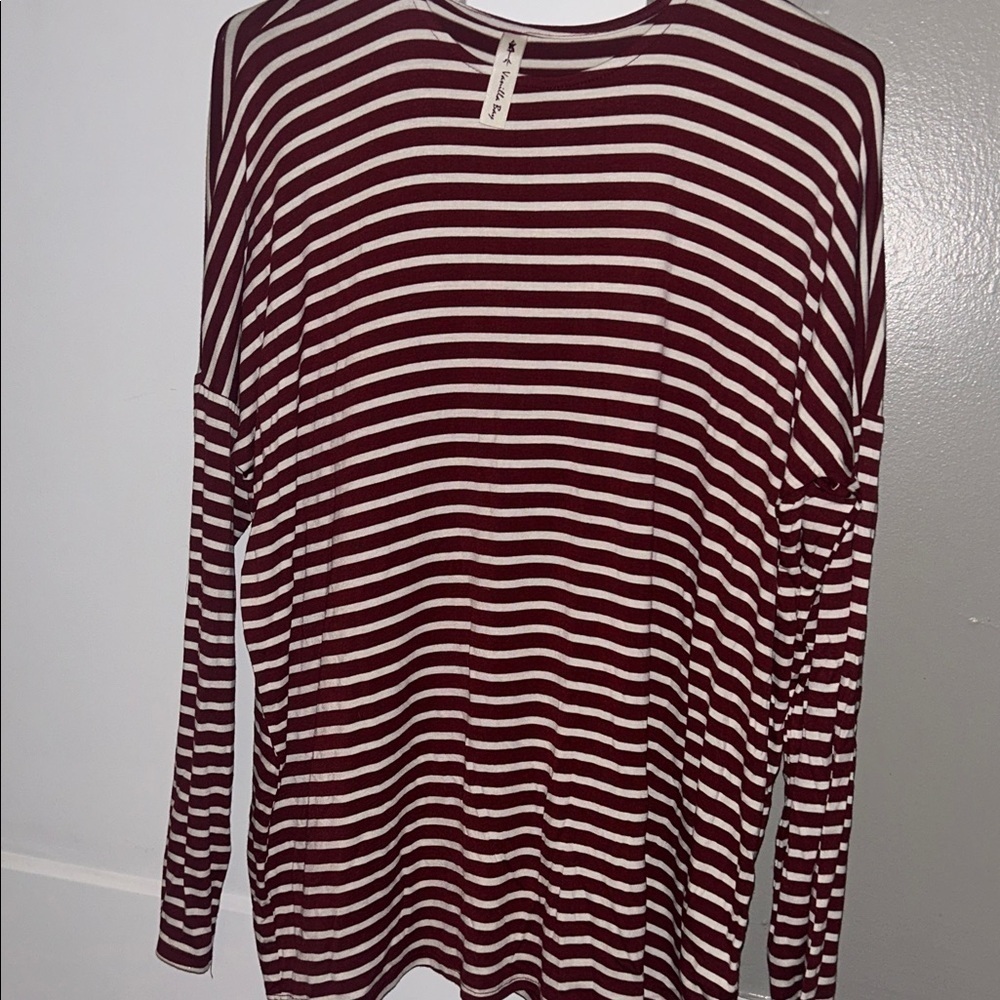 Vanilla Bay Striped Long Sleeve Tee - Picture 3 of 5